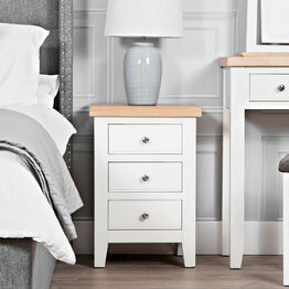 Elberry Large Bedside Cabinet White
