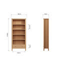 Normandie Wooden Bookcase Light Oak additional 3
